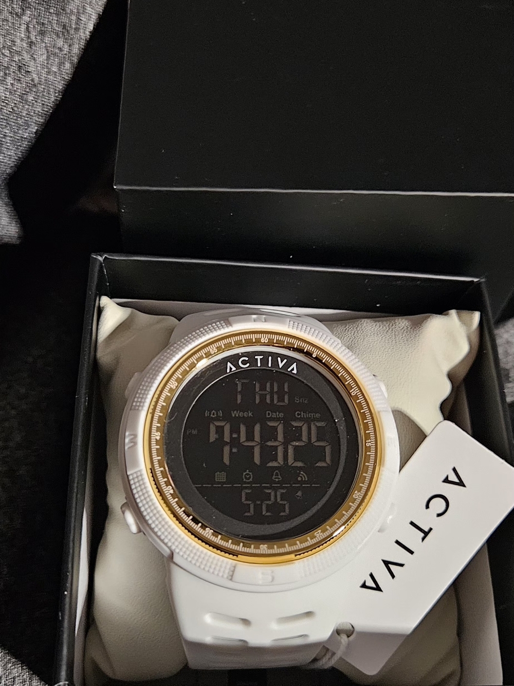 Activa X Invicta White and Gold Digital Sports Watch ACW1915-014